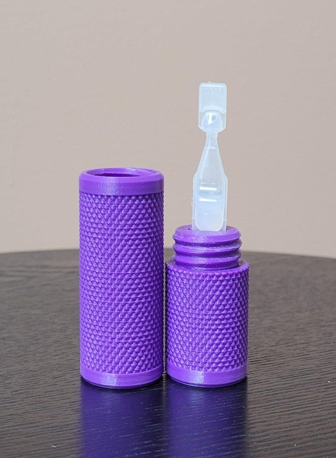 Znet3D Eye Drop Vial Holder & Pocket Carry Case - Holds One (1) Single-Use Eye Drop Vial - Great for carring in Pocket, Purse/Clutch, School Bag - Znet3D (Purple) - Image 2